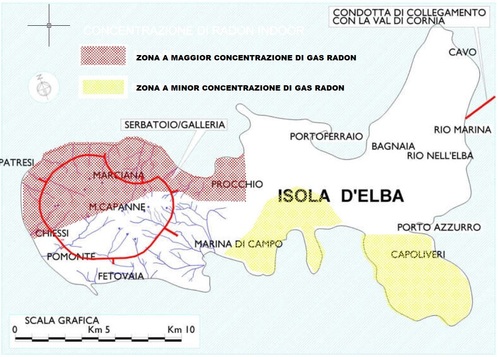 IL GAS RADON PRESENTE ALL’ELBA E’ PERICOLOSO?
di Marcello Meneghin